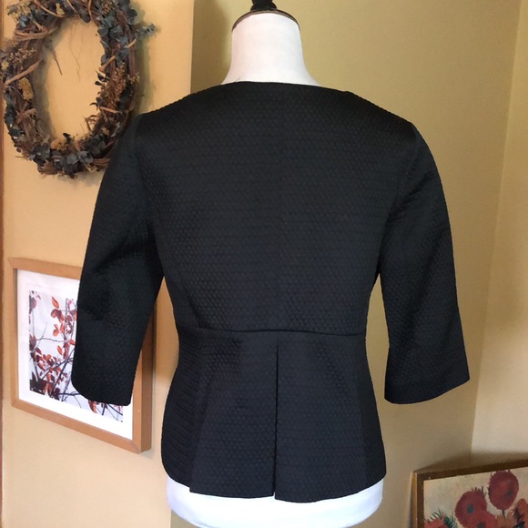 ANN TAYLOR Size 6 Diamond Quilted Classic Snapfront Blazer Lightweight $168 NEW - Picture 7 of 16